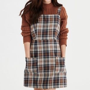 American Eagle Plaid Pocket Dress
